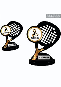 Troféu MDF Padel Tennis Personalizável