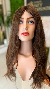 PERUCA DE CABELO HUMANO 65CM FIO A FIO CAST CLARO 185GR COD063
