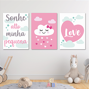 Plaquinhas Decorativas - Nuvens Felizes