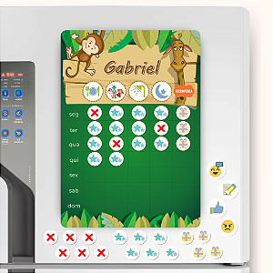 Quadro de Incentivo Magnético Personalizado - Selva