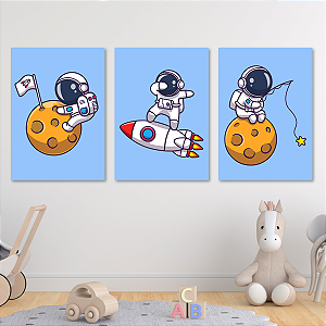 Plaquinhas Decorativas - Astronauta