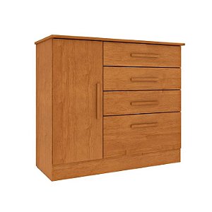 Cômoda TCIL Berlim/Chicago 4 Gavetas c/ Sapateira Cinamomo
