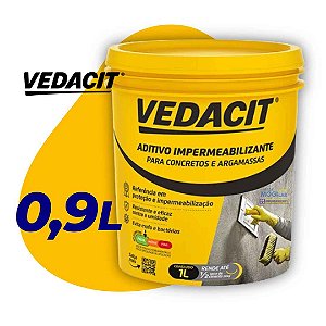 Aditivo Impermeabilizante para Concreto e Argamassa Galão 0,9L - Vedacit