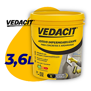 Aditivo Impermeabilizante para Concreto e Argamassa Galão 3,6L - Vedacit