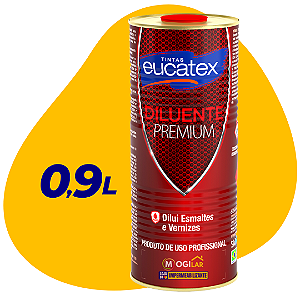 Aguarrás Diluente Premium 0,9l p/ Esmaltes e Vernizes - Eucatex