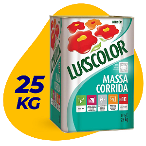 Massa Corrida Lukscolor Premium 25kg p/ Reboco, Gesso, fibrocimento, Concreto