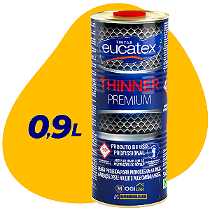 Thinner Premium p/ Limpeza de Tintas E Vernizes 900ml - Eucatex