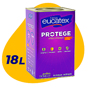 Tinta Eucatex Protege 18l Fosca - Acrílica Premium Lavável