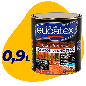 Verniz Eucatol Deck Premium Natural Semi Brilhante 900ml - Eucatex