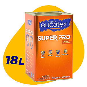 Tinta Eucatex Super Pró 18l Fosca - Acrílica Antimofo Sem Cheiro