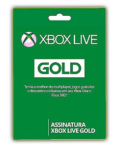 Assinatura Xbox Live Gold Xbox Live Gold (25 dígitos)