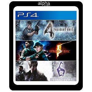 Pacote Triplo Resident Evil Ps4 Mídia Digital