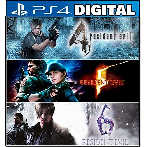 Pacote Triplo Resident Evil - Ps4 - Mídia Digital