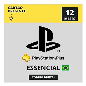 Cartão Playstation Plus 12 Meses Assinatura Essential [Exclusivo Brasil] código