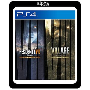 Resident Evil 7 Gold e Village Gold PS4 Mídia Digital