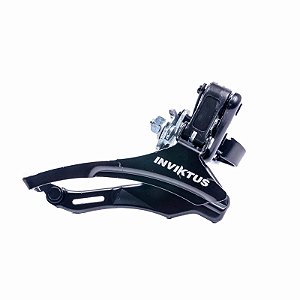 Câmbio Dianteiro Index Top Pull 31,8 mm para Coroa 42D em Aço Preto Inviktus