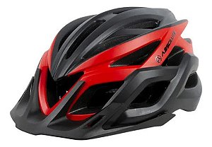 Capacete De Ciclismo Mtb Absolute Wild Tamanho G Preto c/ Vermelho