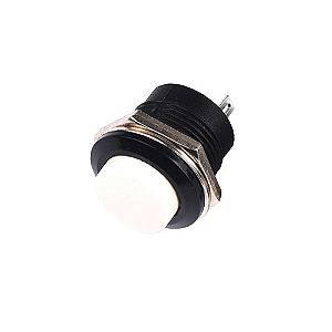 Botão Pulsante Push Button 16mm R13-507 Branco