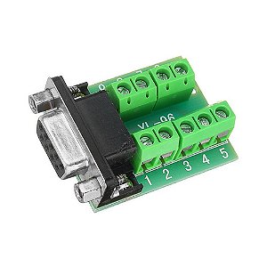Módulo Adaptador DB9 Serial RS232 Fêmea com Borne