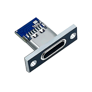 Adaptador Conector USB-C Fêmea 4 Pinos para Soldar