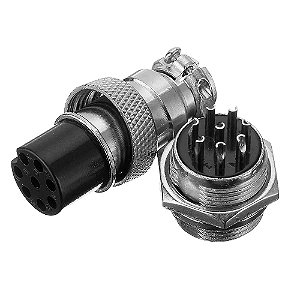 Par de Conectores Mike GX16 8 Vias