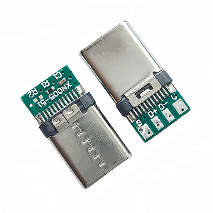 Adaptador Conector USB-C Fêmea para Soldar