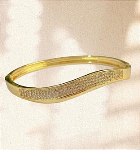 BRACELETE DOURADO CRAVEJADO