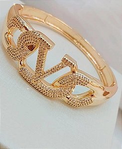 BRACELETE DOURADO CRAVEJADO INSPIRAÇÃO VALENTINO