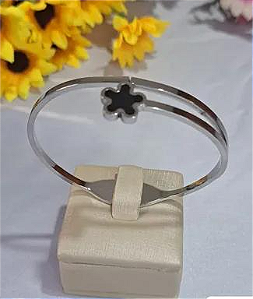 BRACELETE PRATEADO AÇO INOX
