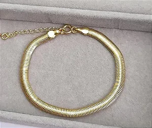 PULSEIRA DOURADA MALHA FLEXÍVEL