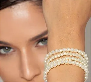 PULSEIRA DOURADA PÉROLAS