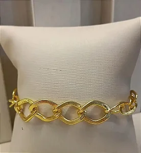 PULSEIRA DOURADA COM ELO