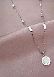 PULSEIRA PRATEADA AÇO INOX ALGARISMOS ROMANOS