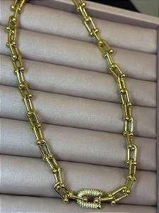 COLAR DOURADO INSPIRAÇÃO TIFFANY