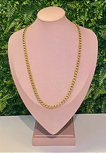 COLAR DOURADO MASCULINO AÇO INOX