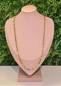COLAR DOURADO MASCULINO AÇO INOX