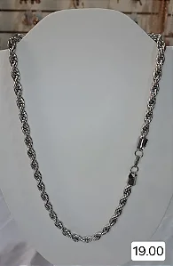 COLAR PRATEADO MASCULINO AÇO INOX