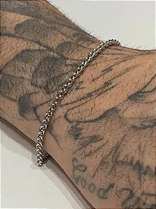 PULSEIRA PRATEADA MASCULINA AÇO INOX