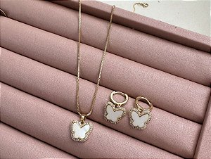 CONJUNTO BORBOLETA PLAQUINHA BANHO OURO