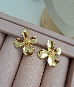 BRINCO DOURADO FLOR