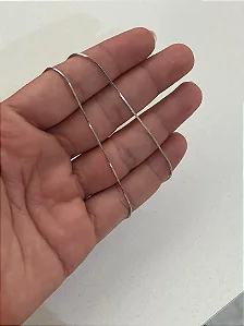 COLAR PRATEADO MASCULINO AÇO INOX 50CM