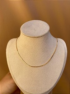 CORRENTE BOLINHAS ACHATADAS P BANHO OURO