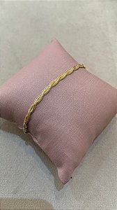 PULSEIRA TORCIDINHA BANHO OURO