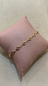 PULSEIRA VAN CLEEF VAZADOS BANHO OURO