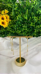 BRINCO COM PIERCING DOURADO