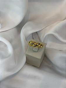 ANEL CROISSANT AÇO DOURADO