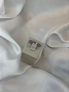 ANEL COM ZIRCONIAS LILAS