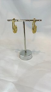 BRINCO DOURADO GOTA ORGANICA
