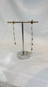 BRINCO DOURADO COM PIERCING FAKE