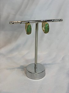 ARGOLA CRAVEJADA VERDE